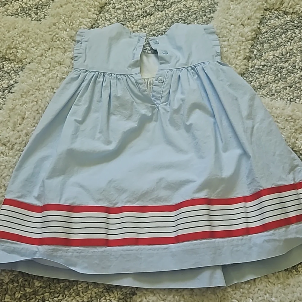 Janie & Jack Nautical Cotton Dress Size 6-12 Months